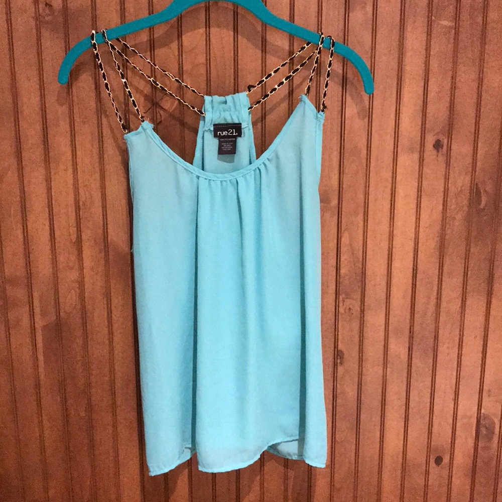 Turquoise Racerback Blouse/Tank