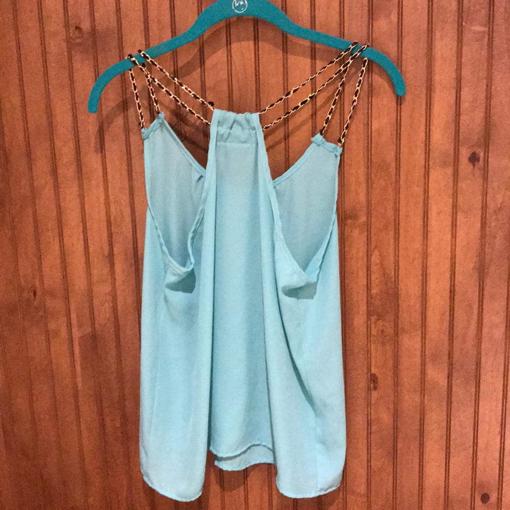 Turquoise Racerback Blouse/Tank - Picture 3 of 3