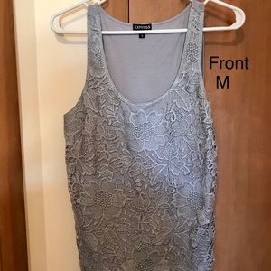 Grey/silver floral tank
