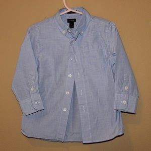Toddler blue button down shirt
