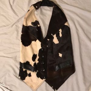 100% real cowhide pant and halter top outfit