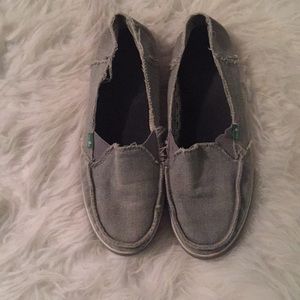 Gray Sanuk Slip-On Sneakers
