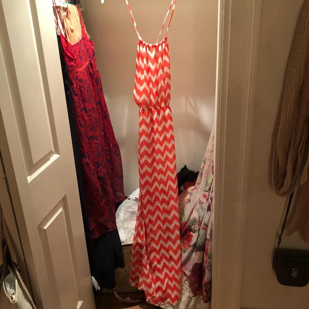 Chevron maxi dress