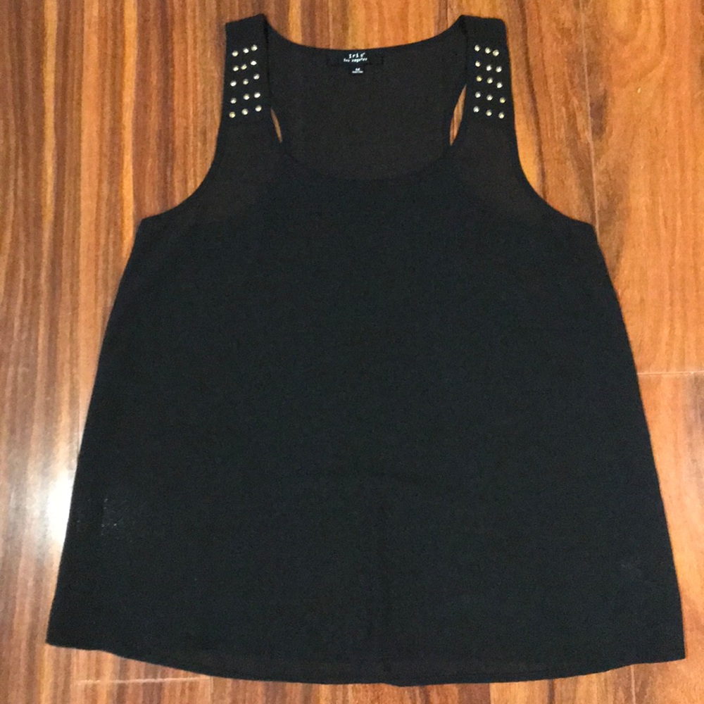 Iris Muscle Tank, Size M, Black