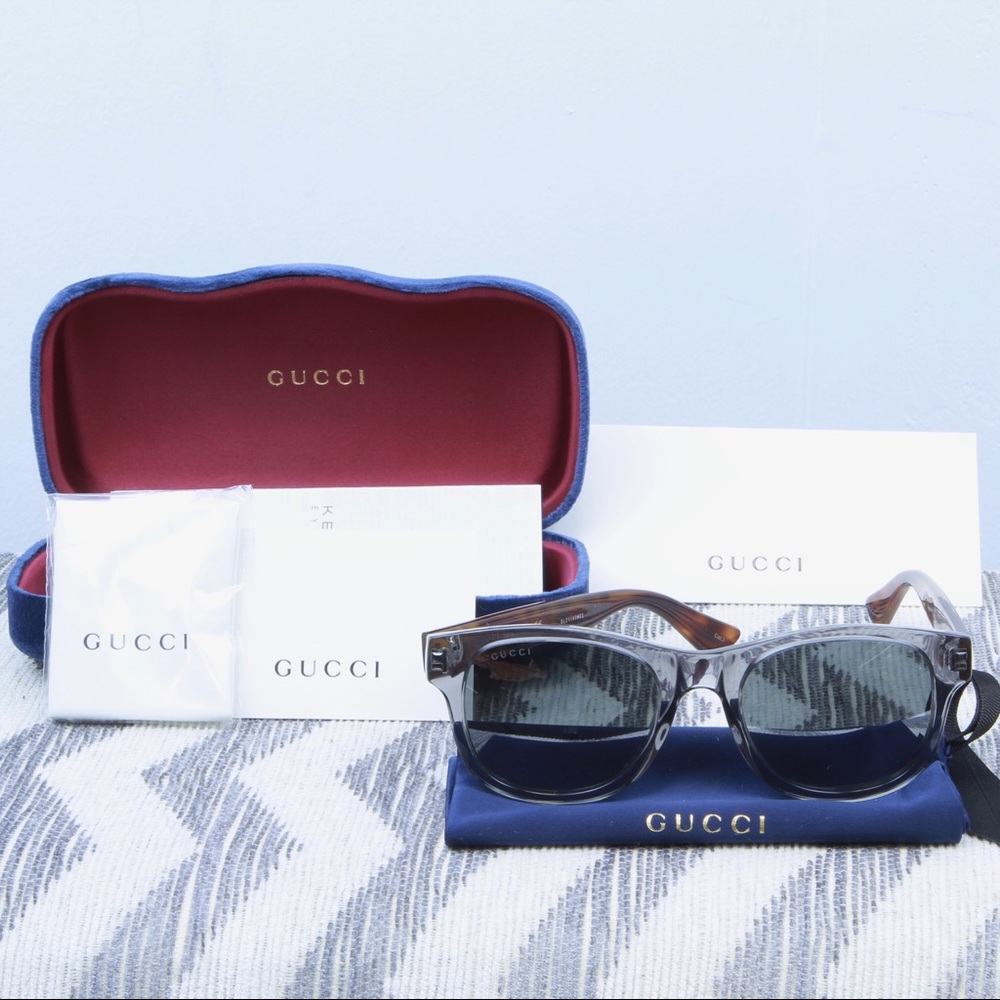 NWT 100% Authentic Gucci Sunglasses 52mm Wayfarer