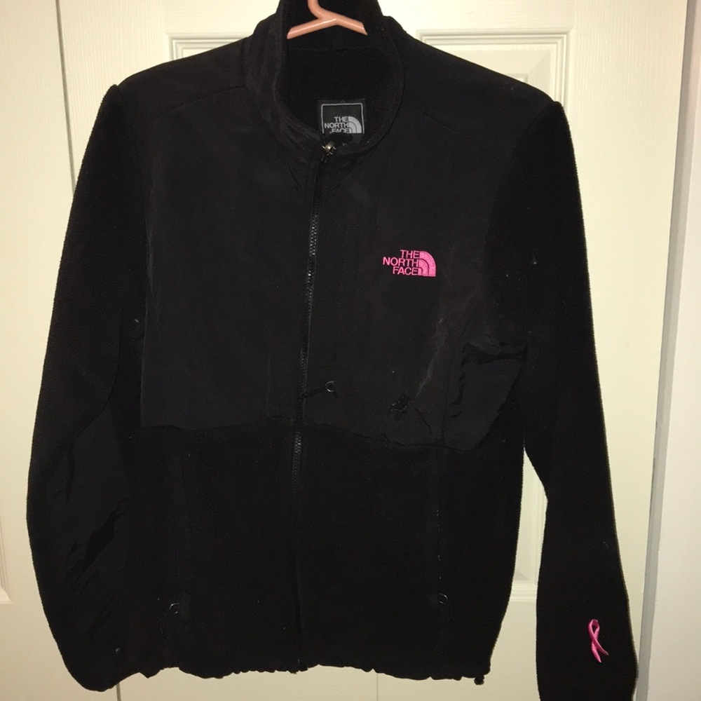 Black Breast Cancer North Face Jacket