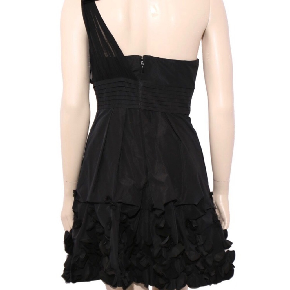 NWOT•{BCBGMaxAzria} ‘Liv’ 100% Silk Party Dress w/ Ruffle Details • Size 6 - Picture 3 of 10