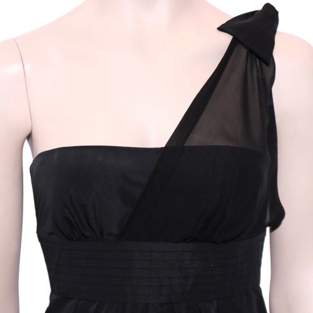 NWOT•{BCBGMaxAzria} ‘Liv’ 100% Silk Party Dress w/ Ruffle Details • Size 6 - Picture 5 of 10
