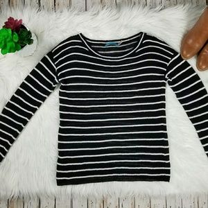 Alice + Olivia Linen Striped Sweater