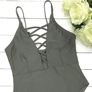 NWT Cupshe Haven Lace Up One-piece