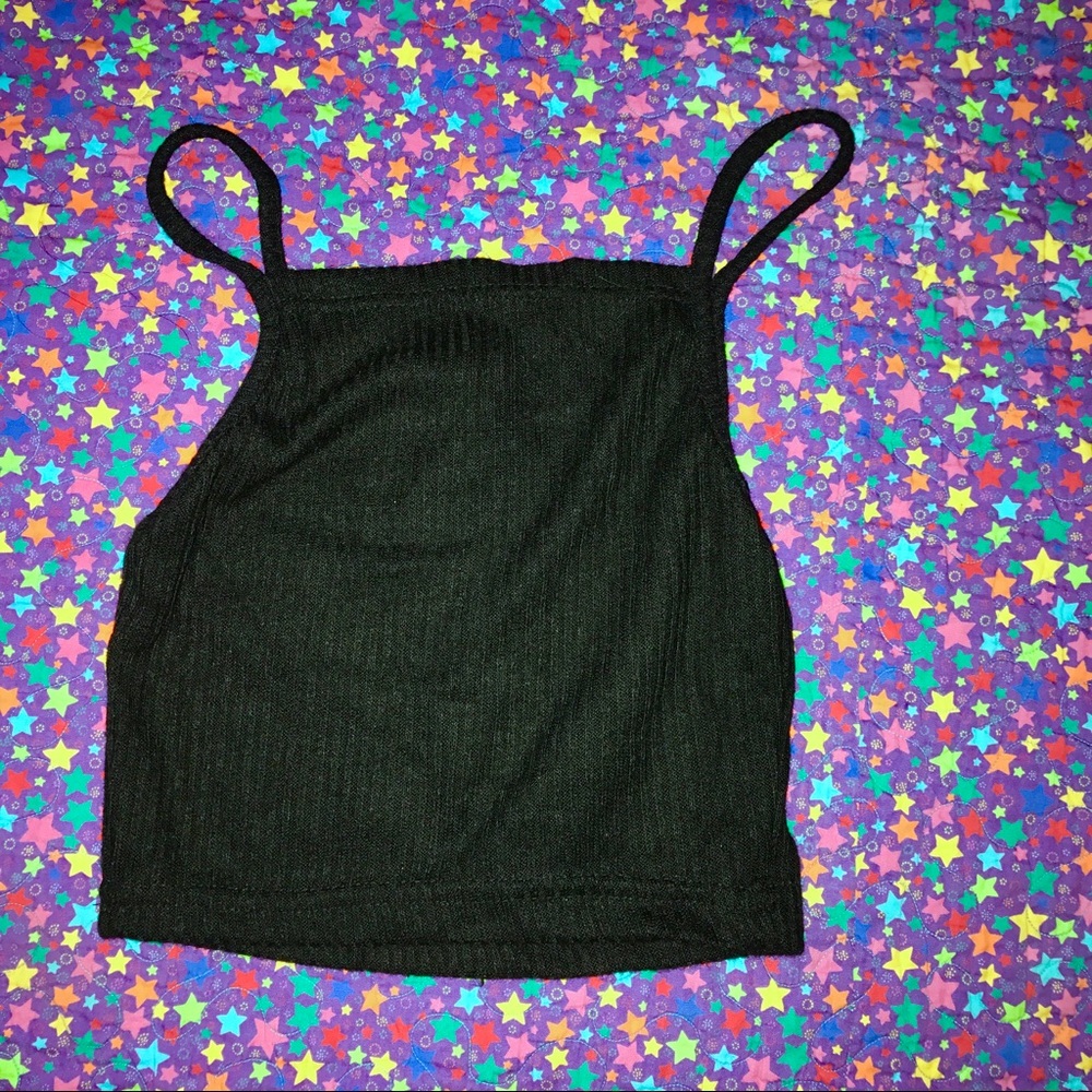 Black halter top
