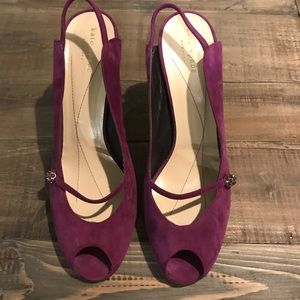 Kate Spade Plum Peep Toe Heel