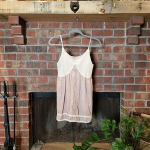 Crochet and Linen Tank Top