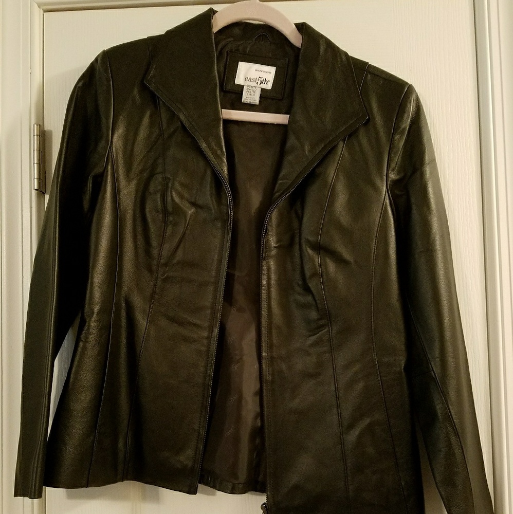 East 5th petite leather jacket