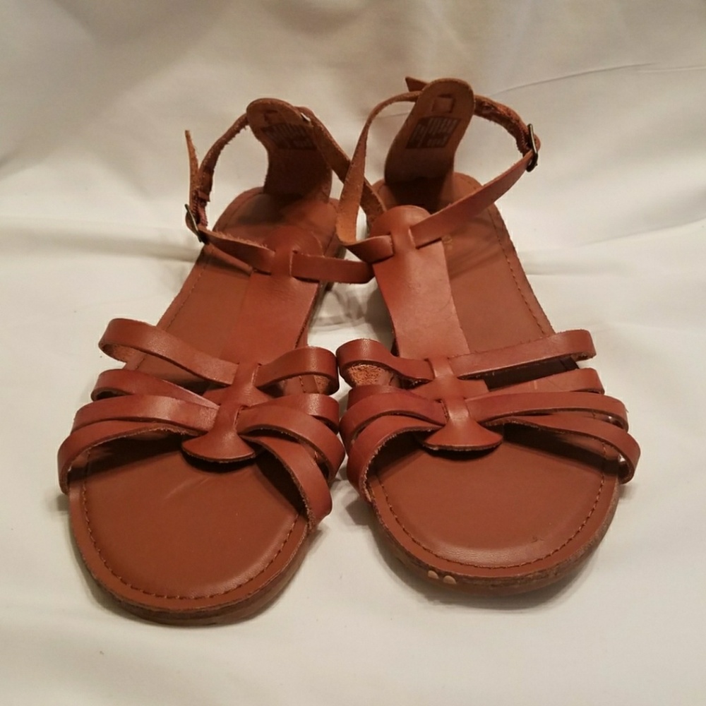 Gladiator Sandals  Brown Leather  Sz 9