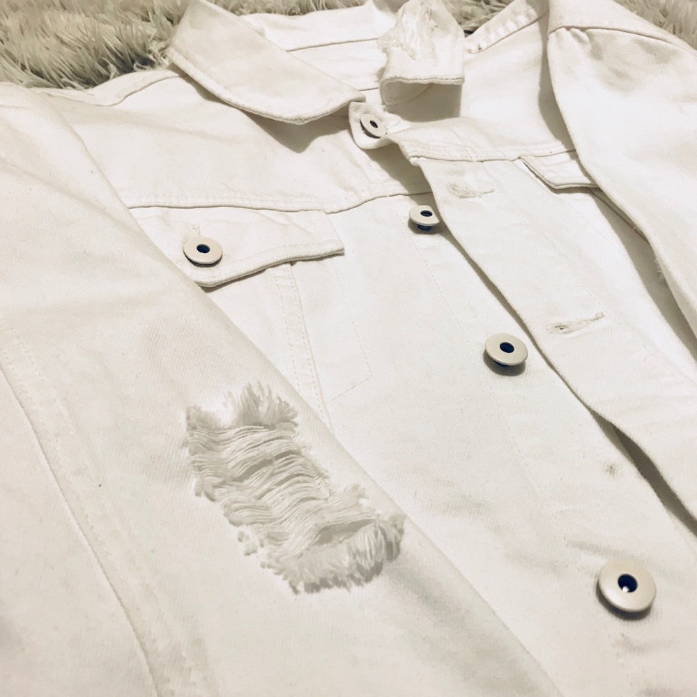 White Oversized Jean Jacket