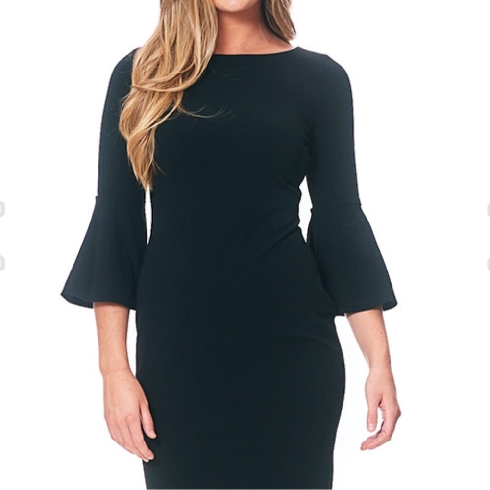 Calvin Klein Bell-Sleeve Dress NWT LBD