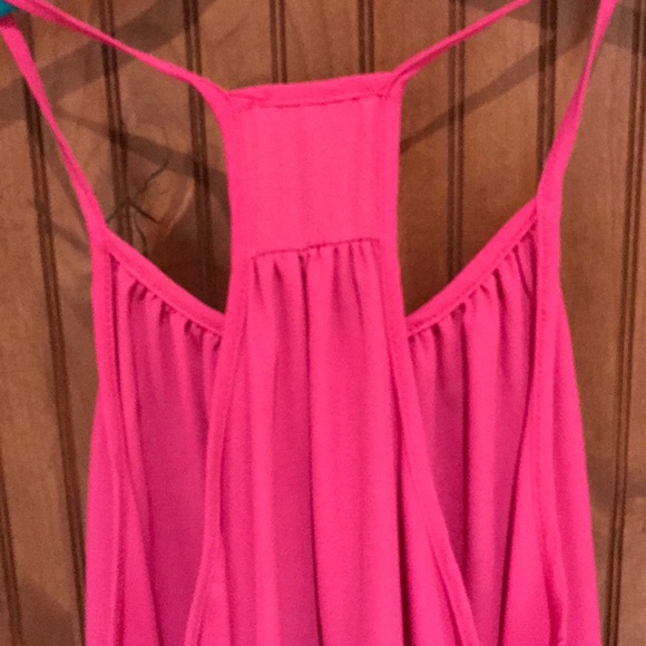Flowey Racerback Tank, Bright Pink - Picture 3 of 3