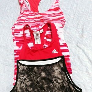 Lot of 3 WOMENS WORKOUT tops