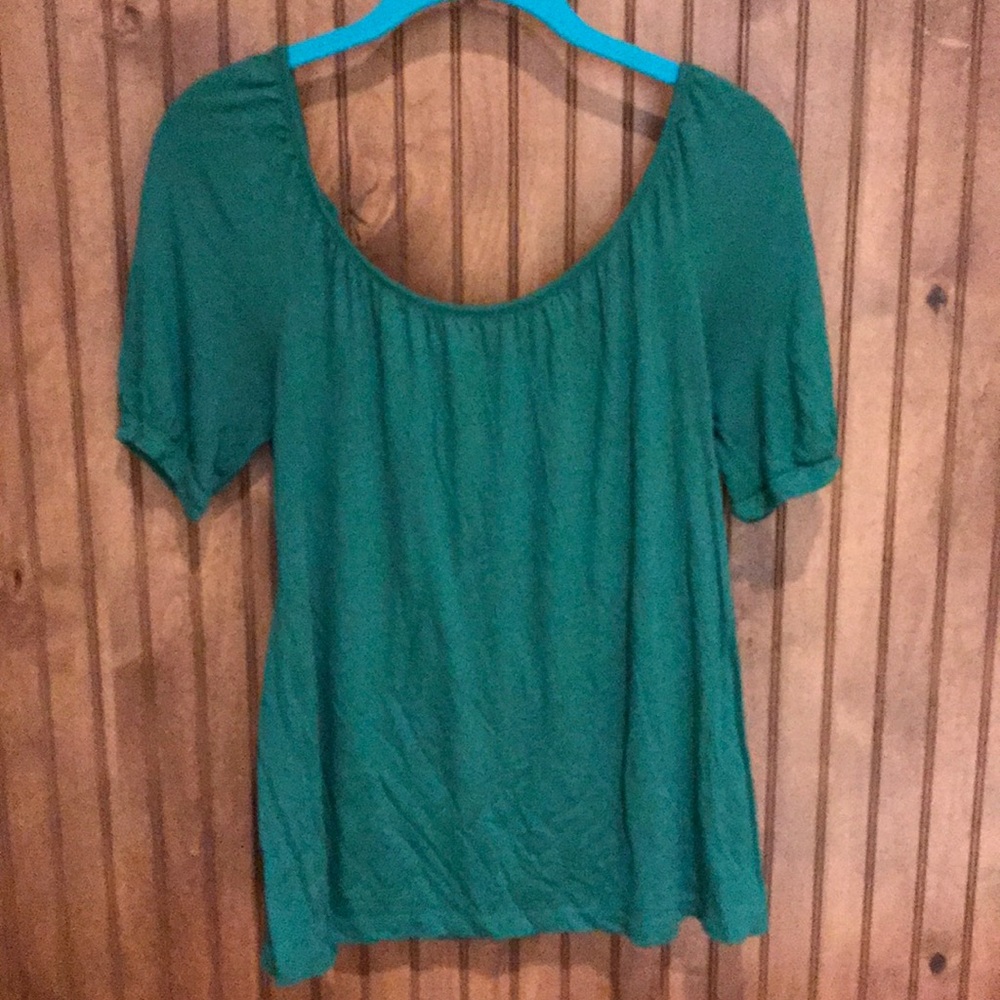 Soft and Flowy Emerald Green Top