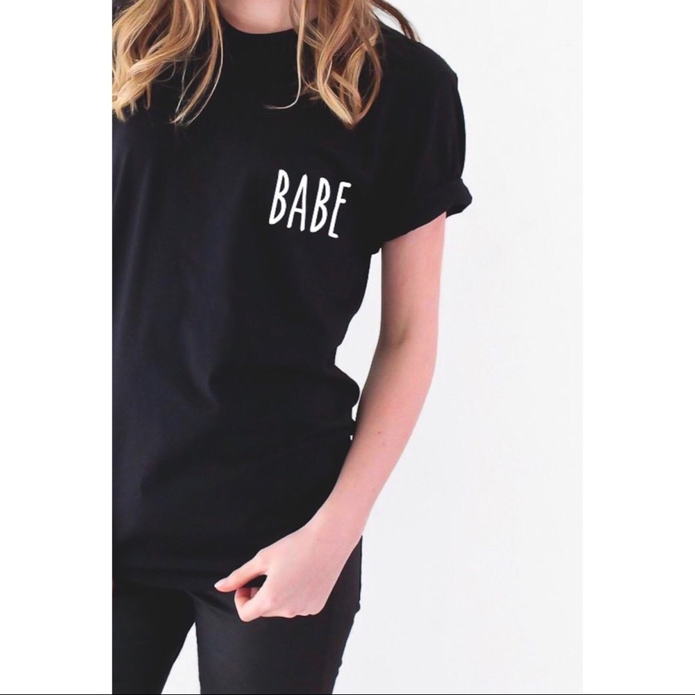 ‘Babe’ Black Graphic T-shirt