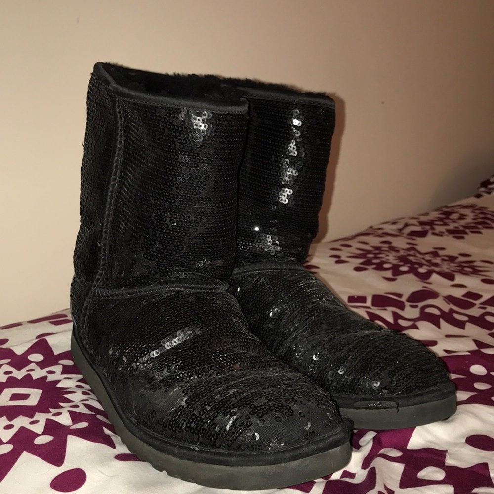 Black sequin Uggs