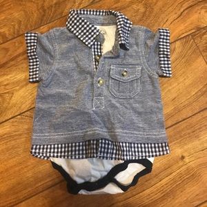 KapitalK super cute onesie - navy/white/blue 3-6M