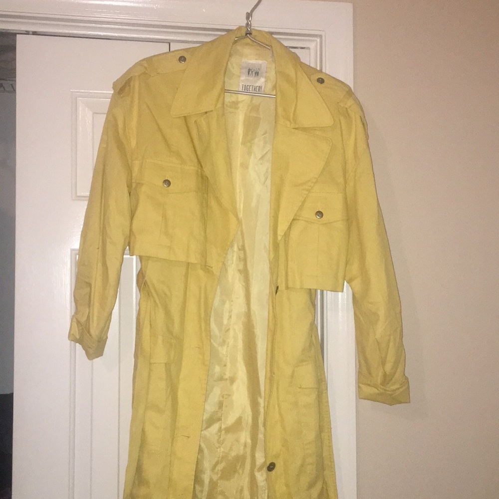 Vintage Yellow Trench Coat