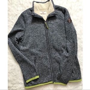Men’s Hollister Sherpa Lined Full Zip Sweater