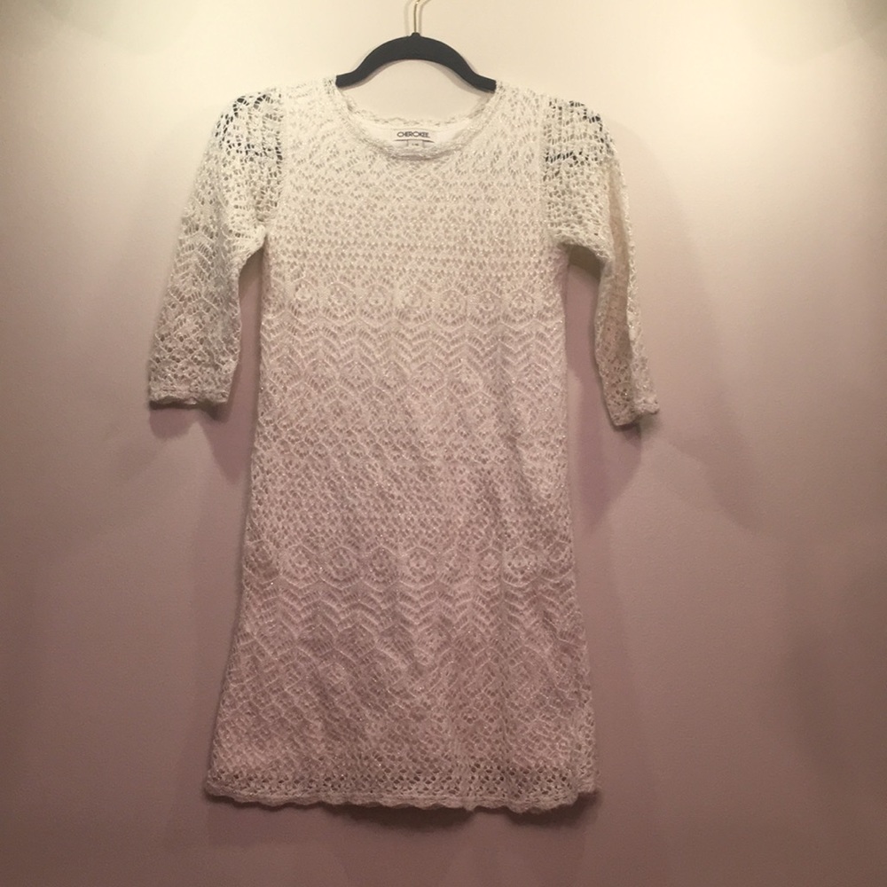 crotchet knit dress