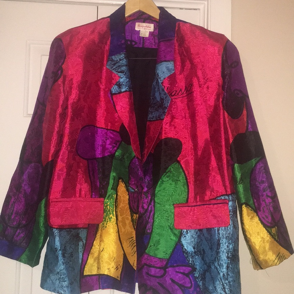 Vintage Silk Picasso Blazer