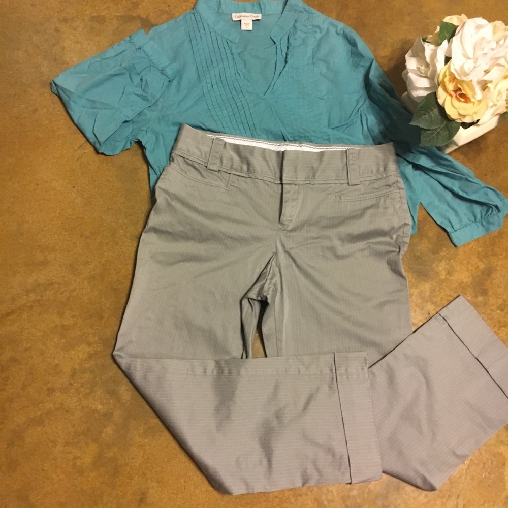 Gray Banana Republic Crop Pants Size 6 Martin Fit