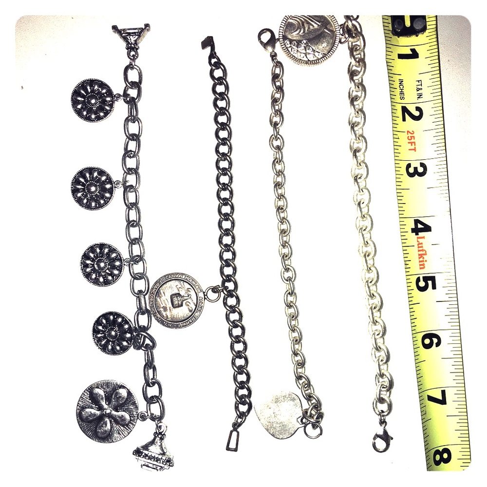 Four Vintage Charm Bracelets