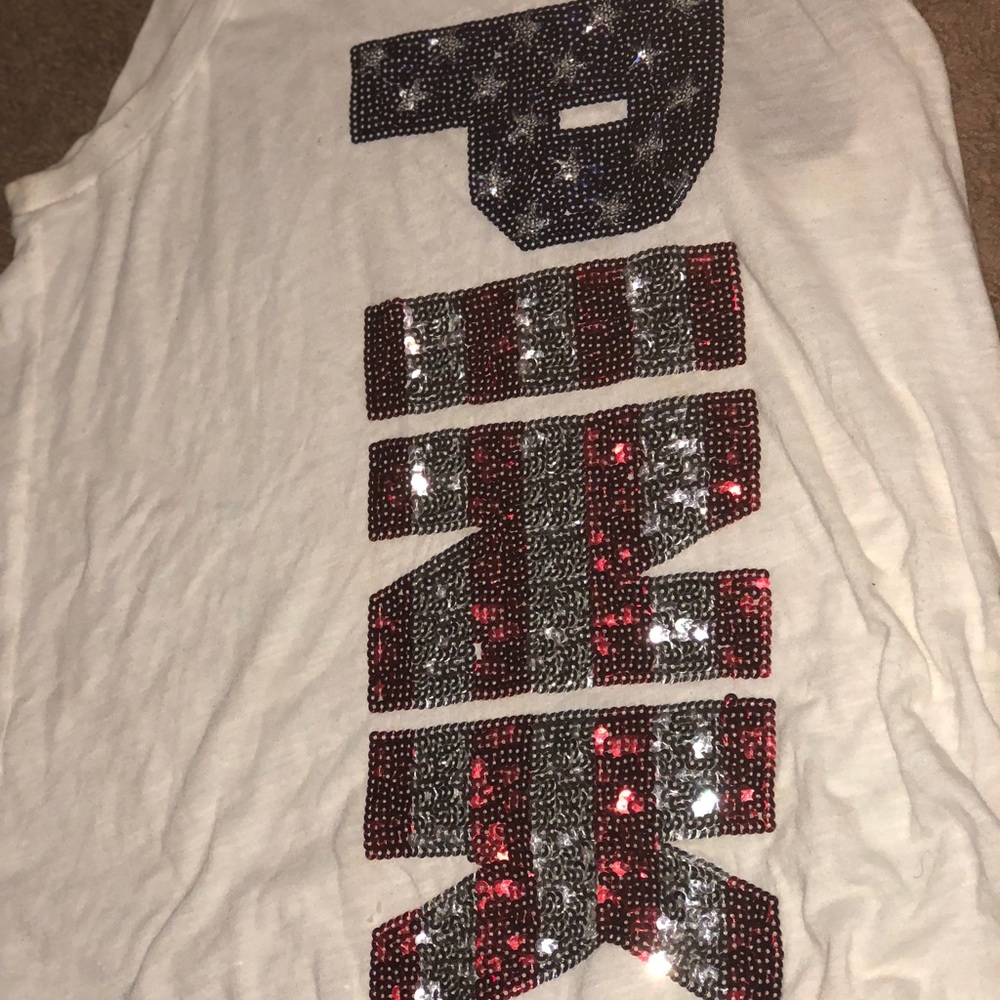 Victoria secret sequins American flag top