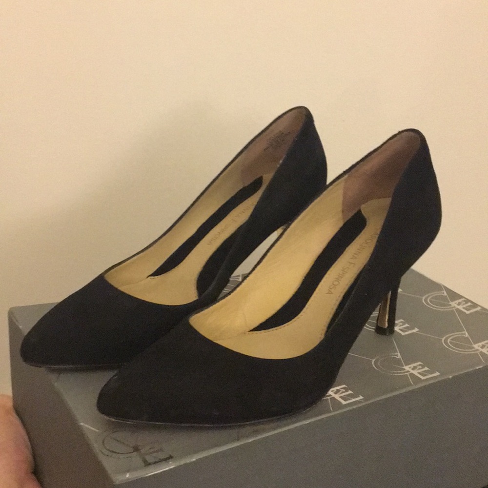 Black Suede Heels, 6M