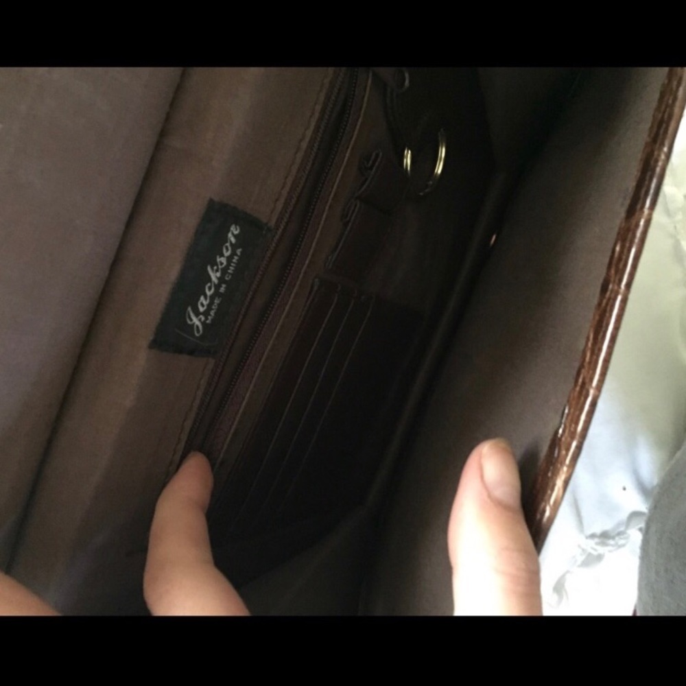 Crocodile Brown Purse vintage - Picture 3 of 4