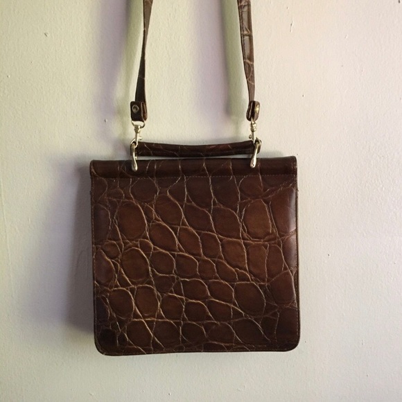 Crocodile Brown Purse vintage - Picture 2 of 4