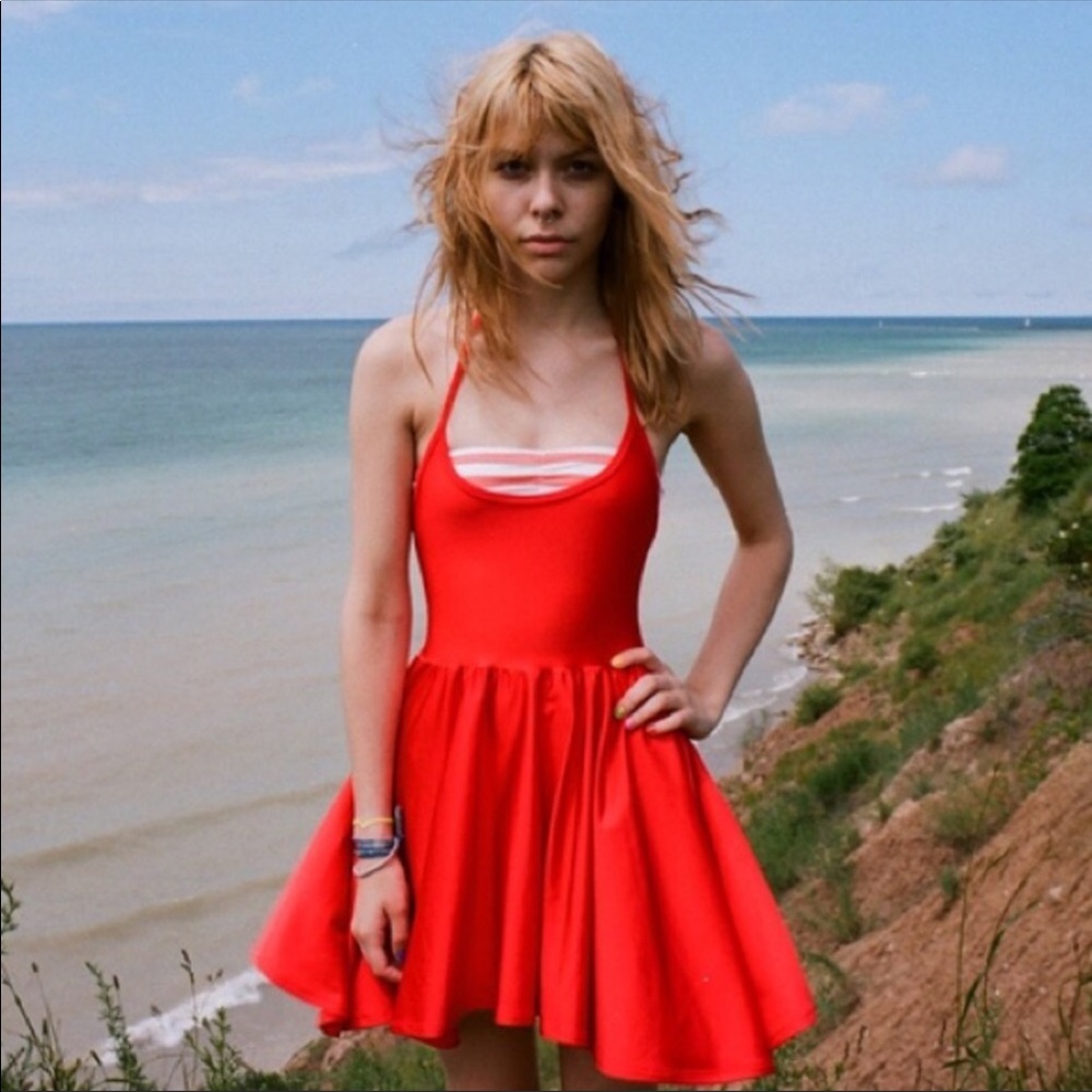AMERICAN APPAREL NYLON TRICOT FIGURE SKATER DRESS