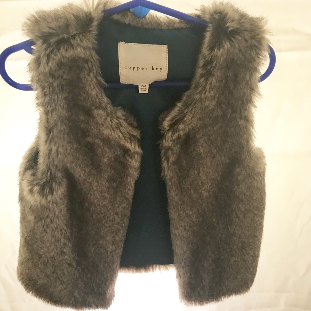 Copper Key Toddler Faux Fur Vest