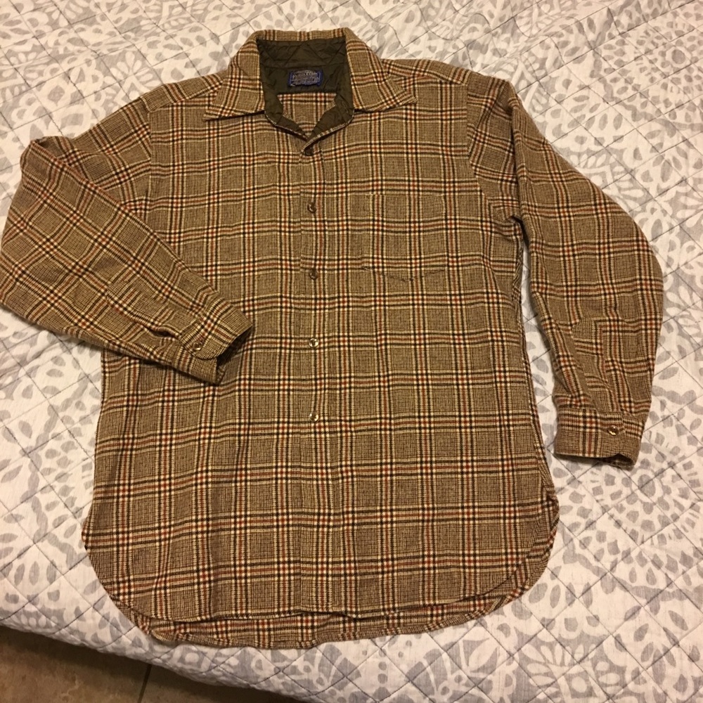 Pendleton Wool Vintage Plaid Button Down Up Blouse