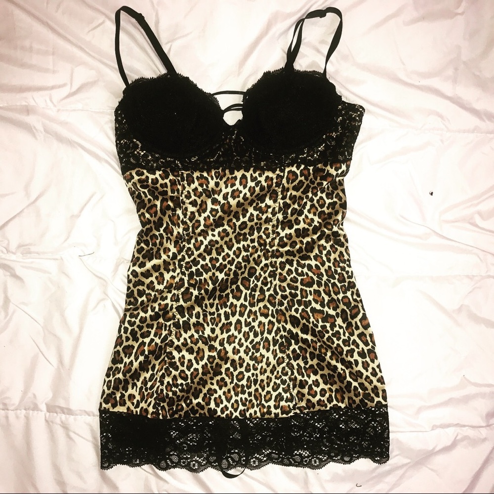 Ladies lingerie cheetah camisole