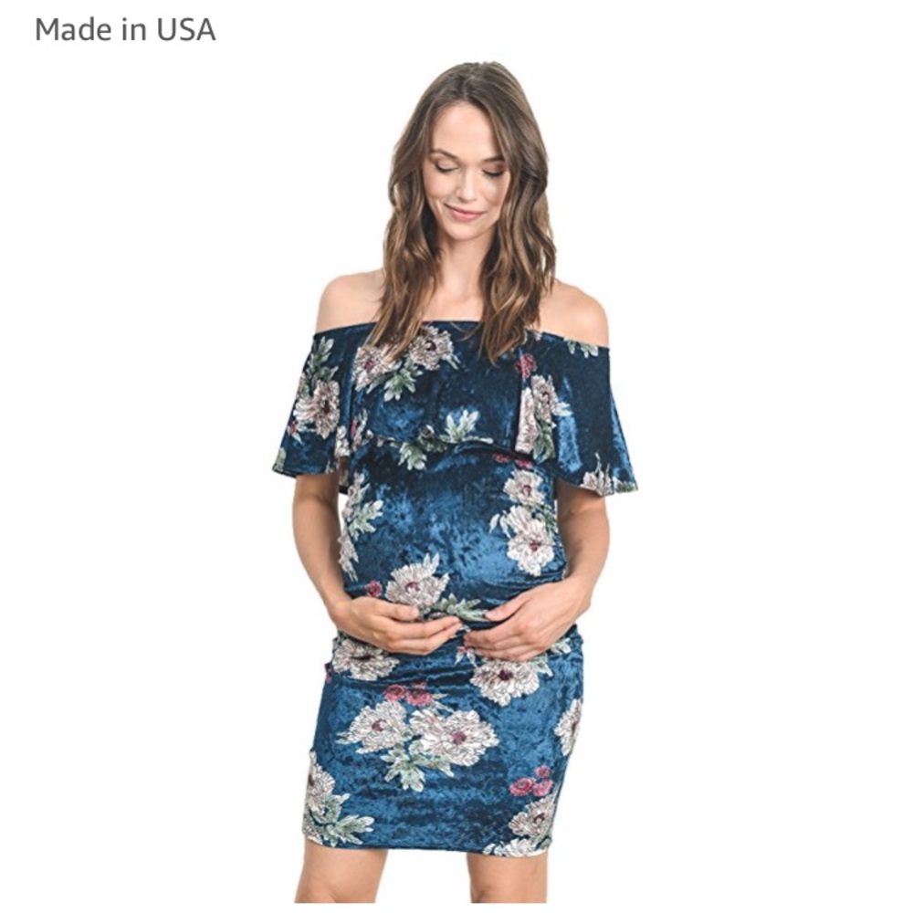 Maternity Velvet Dress