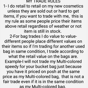 My Trade Rules
