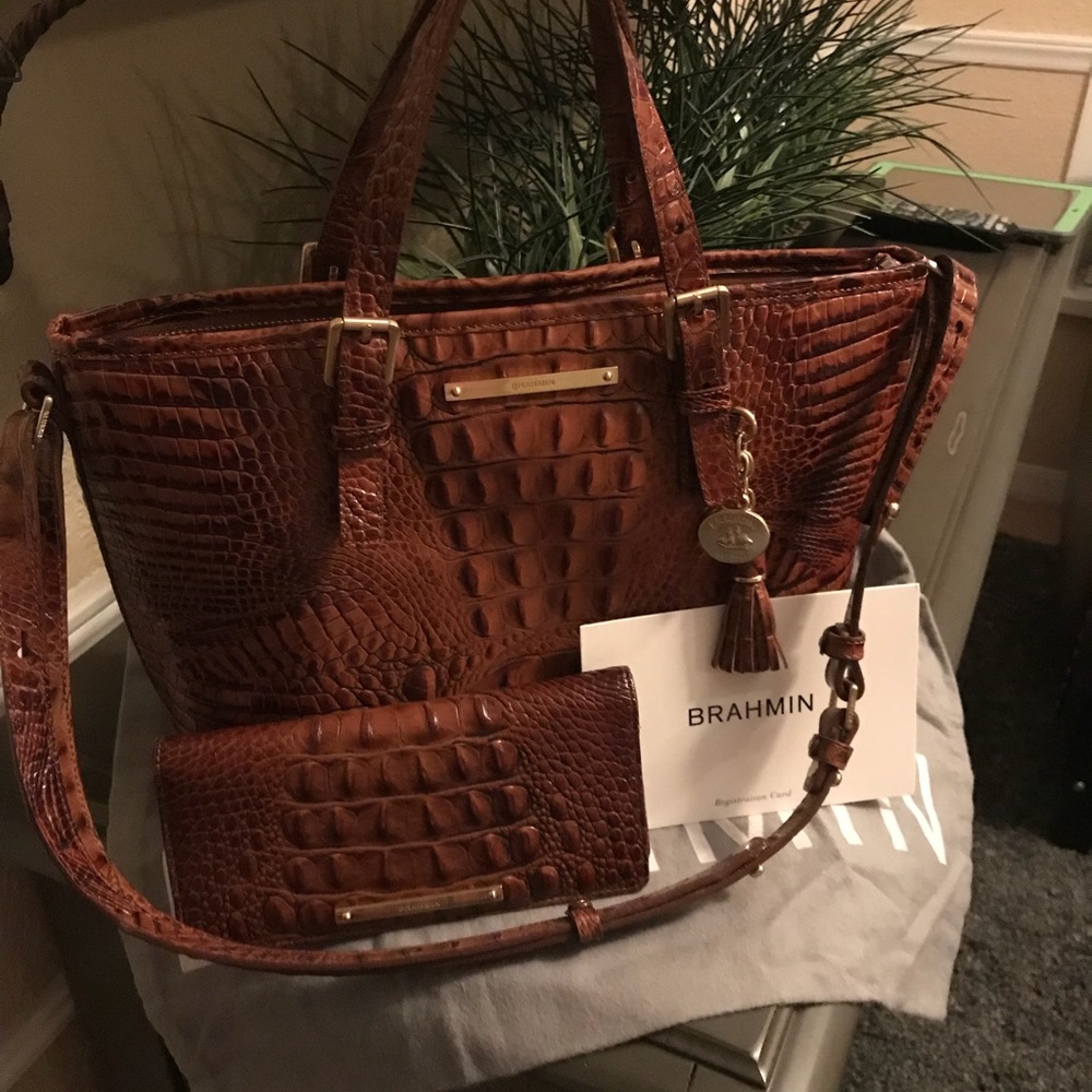 Brahmin Mini Asher handbag and wallet