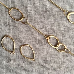 chloe + isabel long necklace and earrings