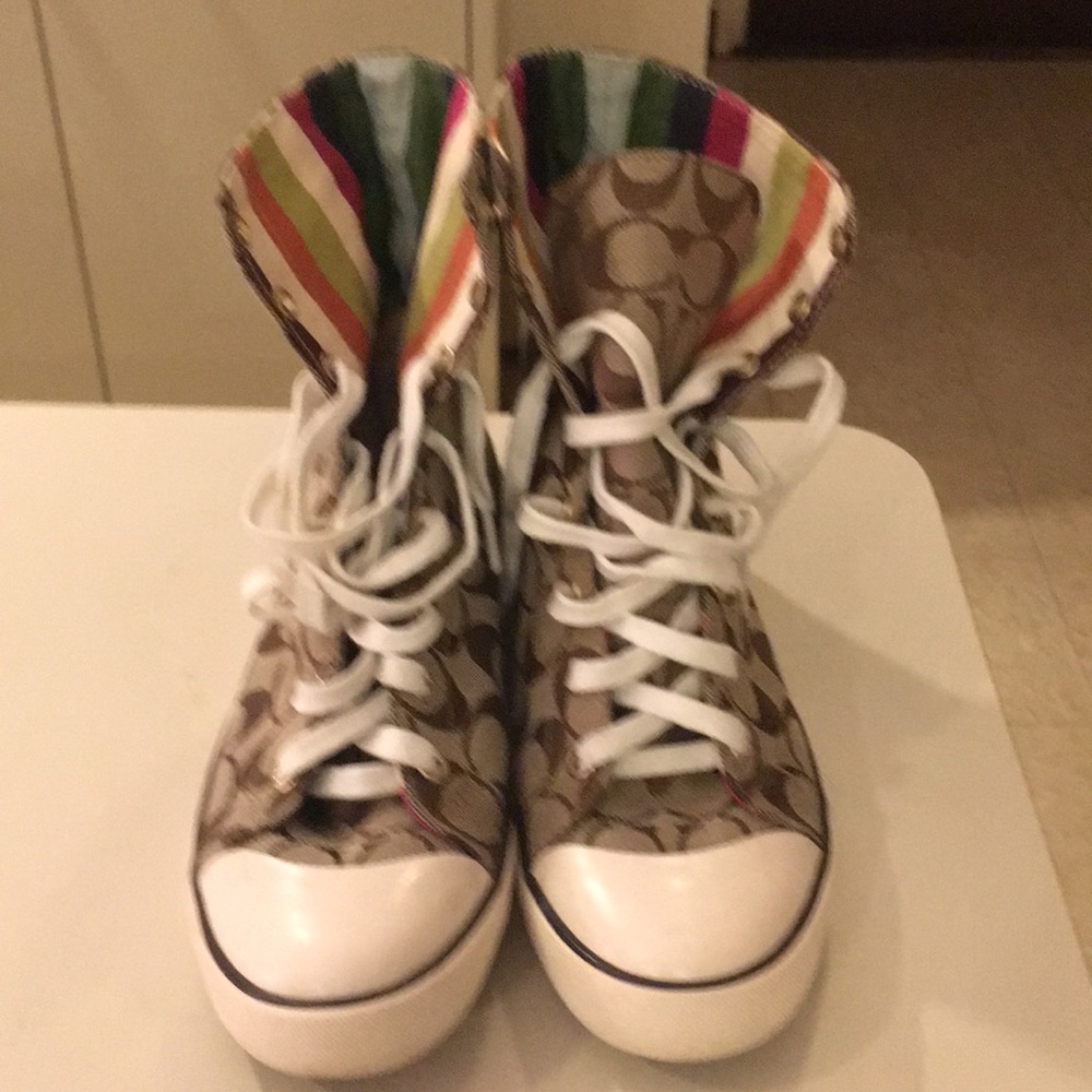 High top coach sneakers