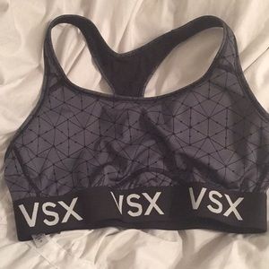 Like New VSX grey and black sports bra size L