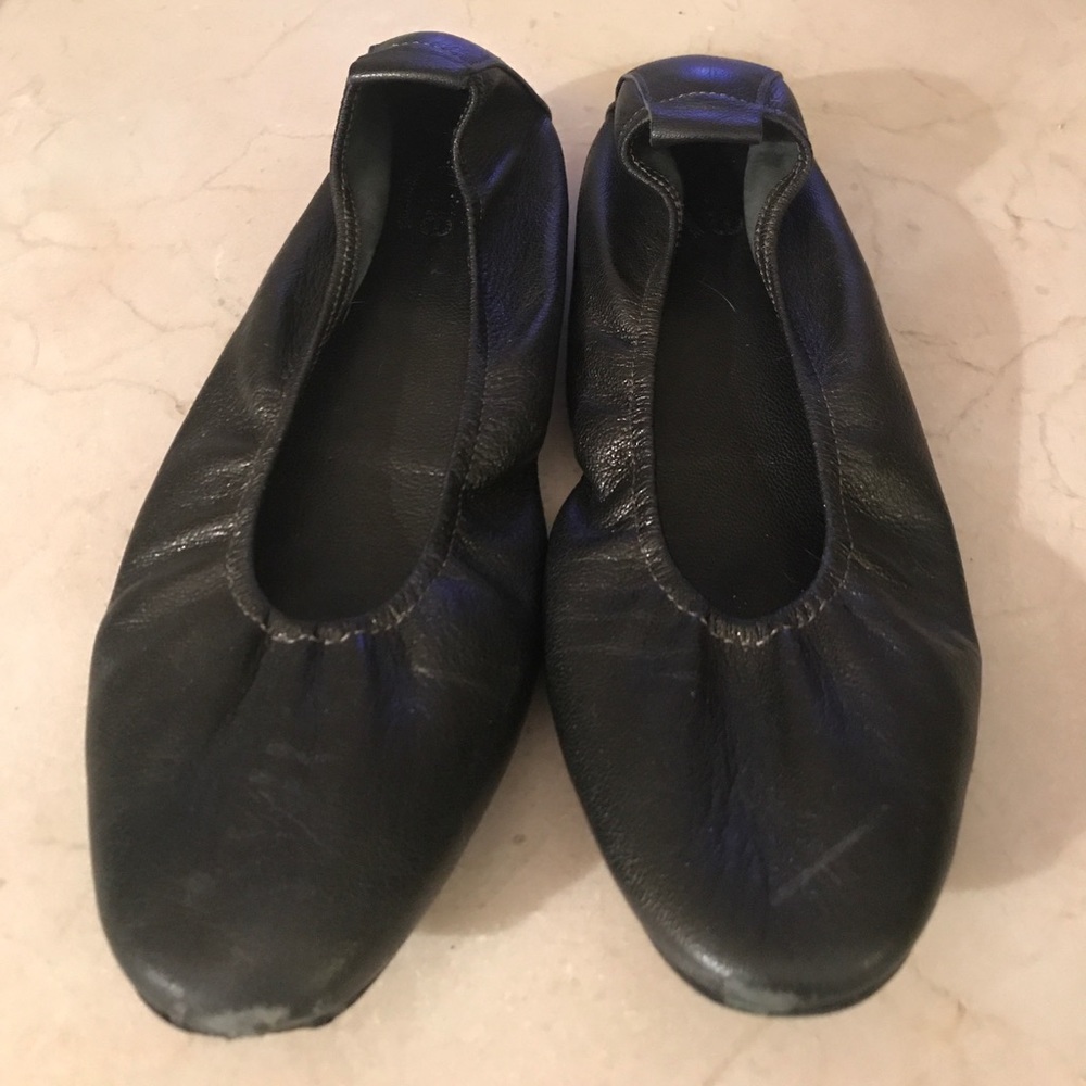 Arche Dark Brown Metallic Leather Ballet Flats