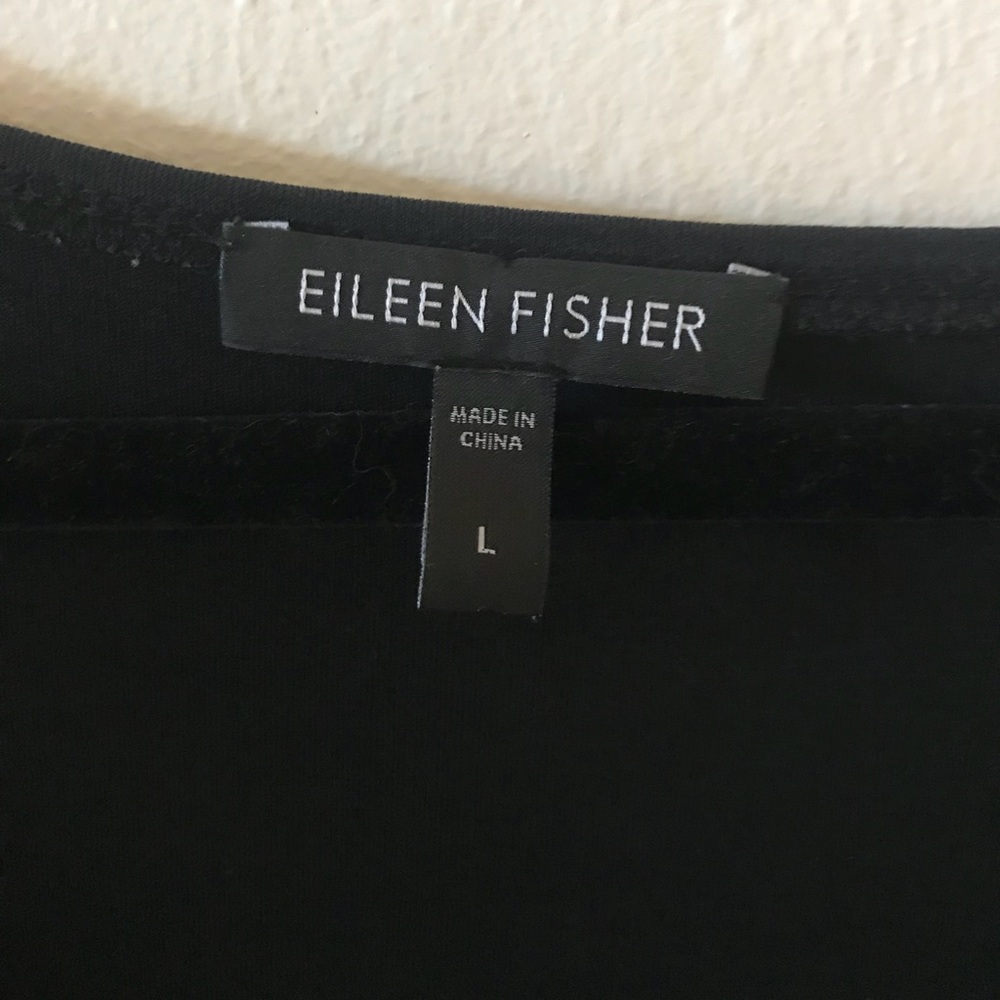 Black silk Eileen Fisher dress