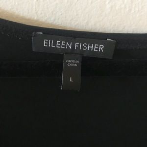 Black silk Eileen Fisher dress